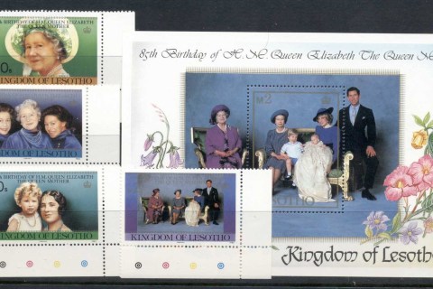 Lesotho-1985-Queen-Mother-85th-Birthday-MS-MUH