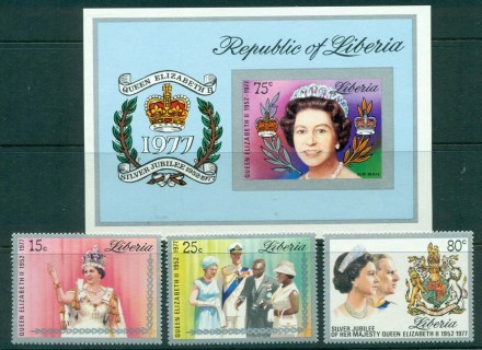 Liberia-1977 Silver Jubilee + MS