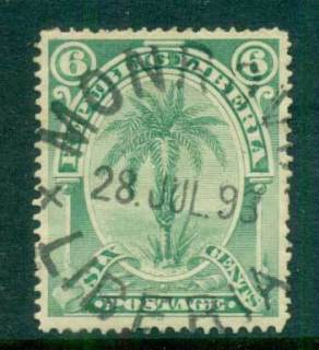 Liberia-1892-6c-Oil-Palm-Tree-FU-lot56650