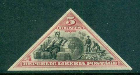 Liberia-1894-Commerce-Globe-IMPERF-MLH-lot56652