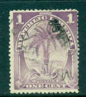 Liberia-1897-1c-Oil-Palm-Tree-FU-lot56651