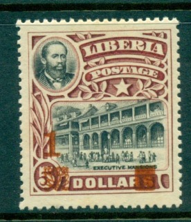 Liberia-1915-1c-Opt-on-5-Executive-Mansion-MLH-lot56662