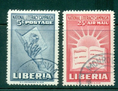 Liberia-1950-Literacy-CTO-lot56693