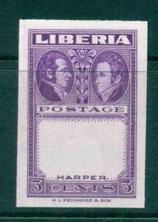 Liberia-1952-3c-purple-Frame-proof-Lot56789