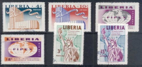 Liberia-1956-FIPEX-Stamp-Ex-CTO