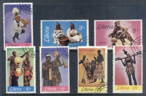 Liberia-1967-Native-Musical-Instruments-CTO