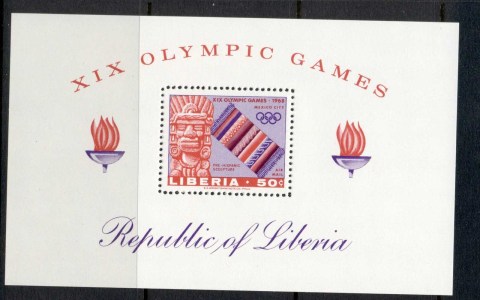 Liberia-1967-Summer-Olympics-Mexico-City-MS-MUH