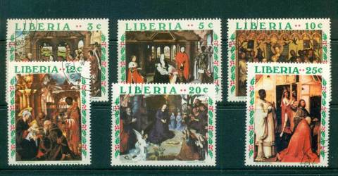 Liberia-1970-Xmas-Paintings-CTO-Lot56754