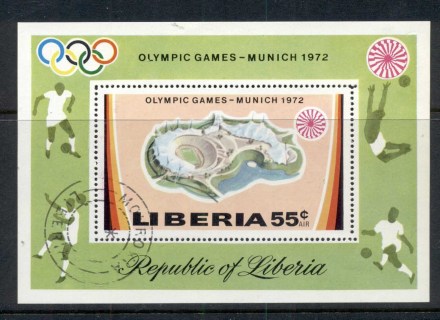 Liberia-1972-Summer-Olympics-Munich-MS-CTO