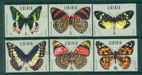 Liberia-1974-Tropical-Butterflies-CTO-Lot56774