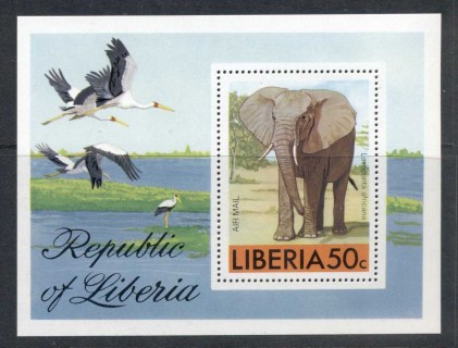 Liberia-1976-Elephant-MS-MUH