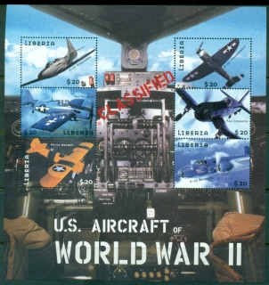Liberia-2001-Military-US-Aircraft-of-WWII-MS-MUH