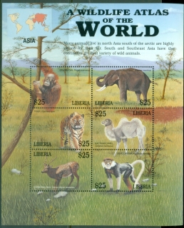 Liberia-2001-Wildlife-Atlas-of-the-World-Asia-MS-MUH