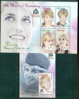 Liberia-2007-Princess-Diana-in-Memoriam-sheetlet-MS-MUH