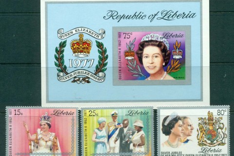 Liberia-1977 Silver Jubilee + MS
