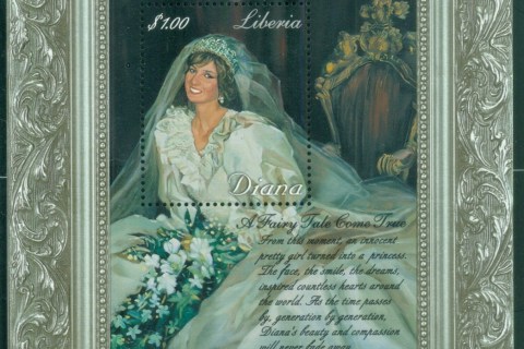 Liberia-1998 Princess Diana in Memoriam, Fairy Tale Wedding Dress MS