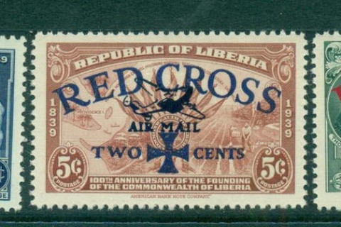 Liberia-1941-Red-Cross-MLH-Lot56802