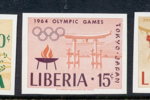 Liberia-1964-Summer-Olympics-Tokyo-IMPERF-MUH