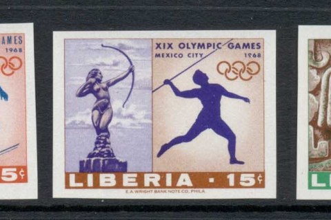 Liberia-1968-Summer-Olympics-Mexico-City-IMPERF-MUH