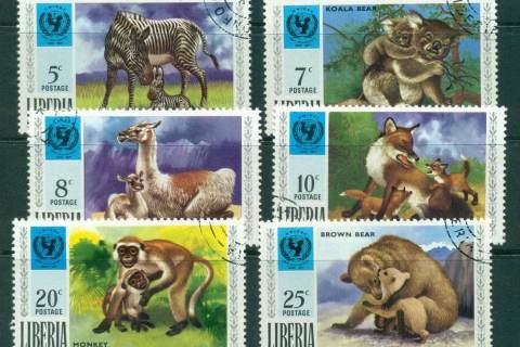 Liberia-1971-UNICEF-Wildlife-CTO-Lot56760