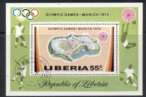 Liberia-1972-Summer-Olympics-Munich-MS-CTO