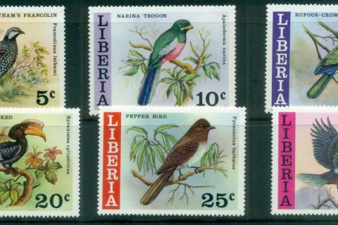 Liberia-1977-Birds-of-Liberia-MUH