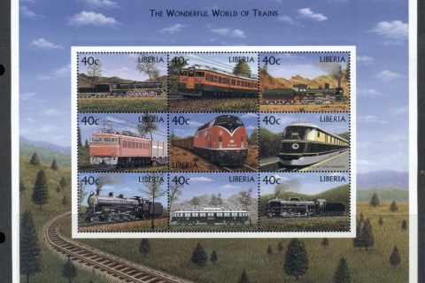 Liberia-1999-Wonderful-World-of-Trains-MS-MUH