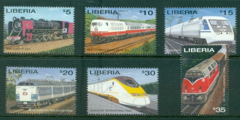 Liberia-2001-Locomotives-from-around-the-World-MUH