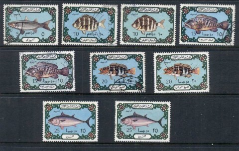 Libya-1973-75-marine-Life-Fish-Asst-FU