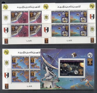 Libya-1977-World-Telecommunications-Day-4x-MS-MUH