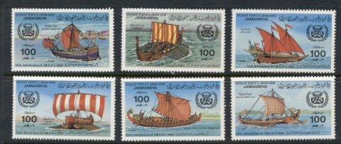 Libya-1983-Early-Sailing-Ships-MUH