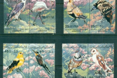 Libya-1982-Birds-blks4-MUH