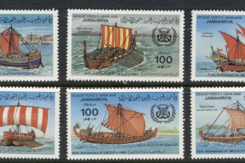 Libya-1983-Early-Sailing-Ships-MUH