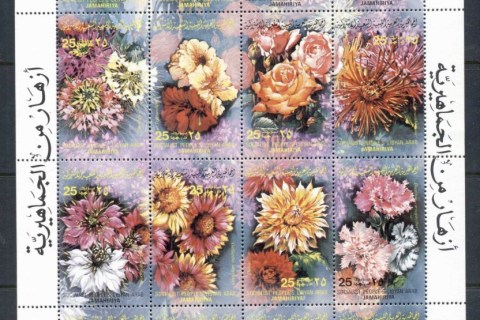 Libya-1989-Flowers-sheetlet-MUH