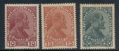 Liechtenstein-1917-18-Prince-Johann-II-tones-MH