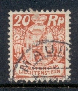 Liechtenstein-1924-28-Coutryard-20rp-FU