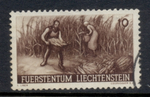 Liechtenstein-1941-Gathering-Corn-FU