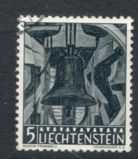 Liechtenstein-1950-Xmas-5rp-Belfry-FU