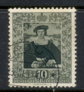 Liechtenstein-1953-Portrait-10rp-FU