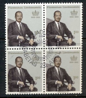 Liechtenstein-1966-Prince-Franz-Joseph-II-blk4-CTO