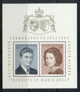 Liechtenstein-1967-Royal-Wedding-MS-MUH