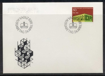 Liechtenstein-1969-Europa-Building-FDC