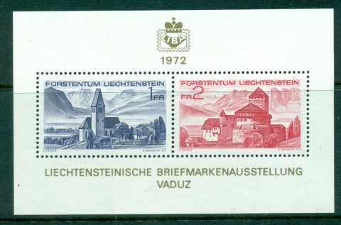 Liechtenstein-1972-Bendern-Vaduz-Castle-MS-MUH-lot58253