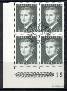 Liechtenstein-1974-Prince-Hans-Adam-blk4-CTO