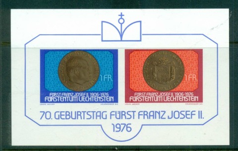 Liechtenstein-1976-Franz-Joseph-Birthday-MS-MUH-lot58280