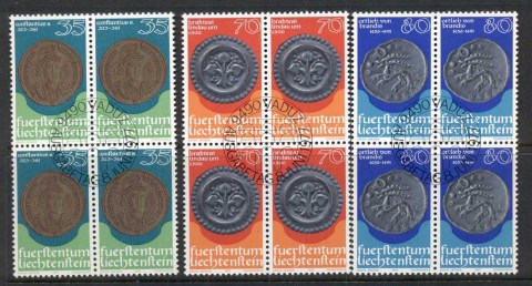 Liechtenstein-1977-Coins-blk4-CTO