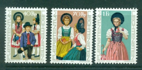 Liechtenstein-1977-Traditional-Costumes-MUH-lot58290