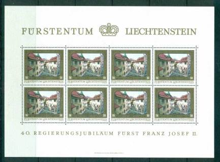 Liechtenstein-1978-50rp-Vaduz-castle-Sheetlets-MUH-lot59517