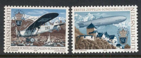 Liechtenstein-1979-First-Airmail-Servive-MUH