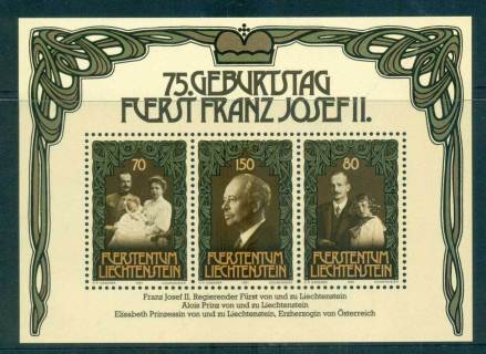 Liechtenstein-1981-Franz-Joseph-Birthday-MS-MUH-lot58317